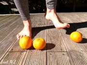 Preview 2 of Orange Juice Squished by her Sweet Feet