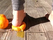 Preview 4 of Orange Juice Squished by her Sweet Feet
