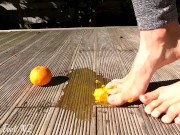 Preview 5 of Orange Juice Squished by her Sweet Feet