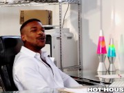 Preview 2 of The Handsome Chris Damned Fucks Ebony Hunk Doggystyle - HotHouse