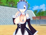 Preview 1 of [Hentai Game Koikatsu! ]Have sex with Re zero Big tits Rem. 3DCG Erotic Anime Video.