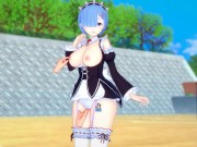 Preview 2 of [Hentai Game Koikatsu! ]Have sex with Re zero Big tits Rem. 3DCG Erotic Anime Video.