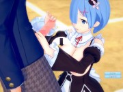 Preview 3 of [Hentai Game Koikatsu! ]Have sex with Re zero Big tits Rem. 3DCG Erotic Anime Video.