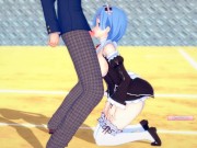 Preview 5 of [Hentai Game Koikatsu! ]Have sex with Re zero Big tits Rem. 3DCG Erotic Anime Video.