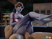 Preview 4 of Widowmaker's Anal ASMR (3d animation with sounds) overwatch, ass fuck, big dick