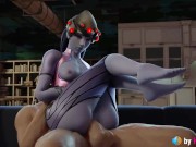 Preview 5 of Widowmaker's Anal ASMR (3d animation with sounds) overwatch, ass fuck, big dick