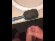 Preview 2 of HAIR FETISH? Just ask me to Cum on my wifes hair, I just Jizzed all over her hair brush this morning