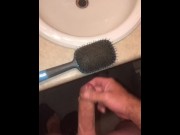 Preview 3 of HAIR FETISH? Just ask me to Cum on my wifes hair, I just Jizzed all over her hair brush this morning