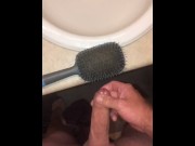 Preview 4 of HAIR FETISH? Just ask me to Cum on my wifes hair, I just Jizzed all over her hair brush this morning
