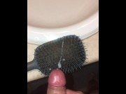 Preview 6 of HAIR FETISH? Just ask me to Cum on my wifes hair, I just Jizzed all over her hair brush this morning