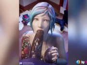 Preview 6 of Chloe BBC Blowjob (with sound, loop) life is strange, 3d animation