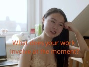 Preview 2 of Camgirl Behind Cam - Why did I quit my job for camming? - YimingCuriosity's sexy documentary