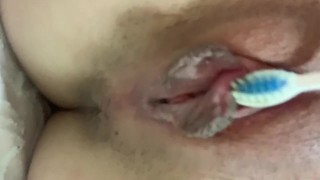 Pussy up from directly below, peeking out from under the skirt! Real orgasm with rotor masturbation★