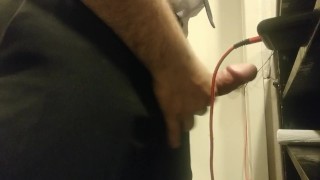 Whipping my half hard cock out during work for a sec