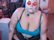 Preview 2 of Bbw Lara Croft edition teasing+smoking for you