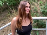 Preview 1 of "Give me more money and fuck me!" Russian beauty showed boobs in public - Candy Milady