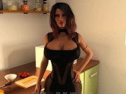 Preview 1 of Thirsty For My Guest:Milf Is Fucking A Younger Guy In The Kitchen, Doggystyle-Ep23