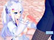 Preview 3 of [Hentai Game Koikatsu! ]Have sex with Big tits Vtuber Shirayuki Mishiro.3DCG Erotic Anime Video.