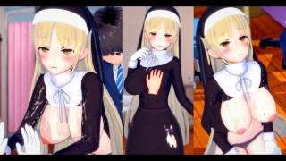 [Hentai Game Koikatsu! ]Have sex with Big tits Vtuber Lize Helesta.3DCG Erotic Anime Video.