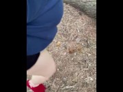 Preview 2 of White brunette pawg fucked doggystyle outside in the Rocky Mountains.