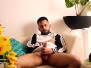 Preview 6 of Horny Latino Jerking His Big Uncut Cock Really Hot Until He Cums Handsfree Close To The Cam