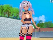 Preview 2 of [Hentai Game Koikatsu! ]Have sex with Big tits Vtuber Matsukai Mao.3DCG Erotic Anime Video.