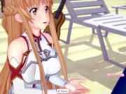 Preview 5 of Anime Sword art online Asuna gets FUCKED on the beach.