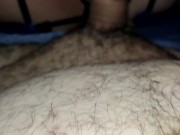 Preview 1 of JAPANESSE GIRL and LATIN GUY COUPLE CHUBBY BLOWJOB AND SQUIRT