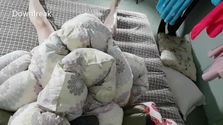 Secretly Humping Step Sisters Down Comforter and Cumming on My Shiny Down Jacket. Teaser Video