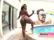 Preview 2 of Black bootylicious ts twerks before blowjob and fucking