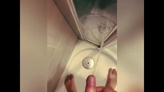 I love pee in the shower, can see the feet  ( volume up )