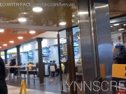 Preview 1 of Fucking petite slut in Mc Donalds bathroom and cuming in her big ass