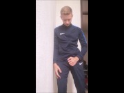 Preview 1 of super HUGE SELF FACIAL IN NIKE TRACKIES (FULL VIDEO IN Justforfans and ONLYFANS )