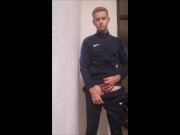 Preview 4 of super HUGE SELF FACIAL IN NIKE TRACKIES (FULL VIDEO IN Justforfans and ONLYFANS )