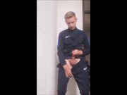 Preview 6 of super HUGE SELF FACIAL IN NIKE TRACKIES (FULL VIDEO IN Justforfans and ONLYFANS )