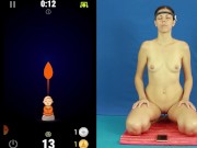 Preview 5 of Nude Julia V Earth trains own psychic with neuro device and Apps.