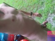 Preview 1 of Teasing Mistress T's Cock in the rain