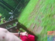 Preview 2 of Teasing Mistress T's Cock in the rain