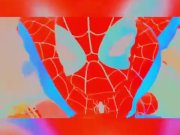 Preview 4 of Cartoon Spider-Man hentai pounding her loose pussy whore cries over and over