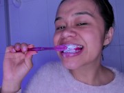 Preview 5 of I brush my teeth deeply, spit in glass, Lila Jordan