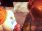 Preview 6 of [LEAGUE OF LEGENDS] Leona and Fiora swimsuit gangbang (3D HENTAI 60 FPS)