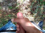 Preview 4 of Sexy cock took POV CUMSHOT and piss OUTDOOR!