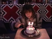 Preview 1 of Happy 21st Birthday Lavender Joy, Birthday Girl Gets Steak, Cake, Spanked, and Fucked [Remastered