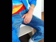 Preview 5 of Wetting my jeans - I´m lazy to go to the toilet