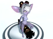 Preview 1 of Tristana gets her Yordles by grinding on her weapon