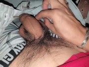 Preview 1 of Playing with soft cock then get boner solo male
