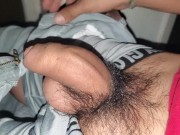 Preview 5 of Playing with soft cock then get boner solo male