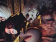 Preview 6 of 3D Anime - What if 2B lost to an Alien [Uncensored]