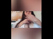 Preview 2 of Bbw Arab girl sucks BWC so good he busts in 2 mins + Smoke Sesh with Jiggly Titties to Play with