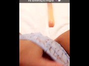 Preview 3 of Fucking myself with moms HUGE dildo while sexting my stepbro on Snapchat PART 1